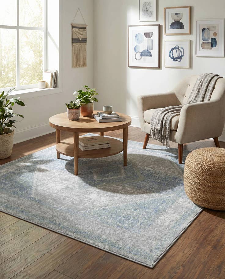 Detail image of 5' 3 x 5' 3 Kamala Washable Square Rug