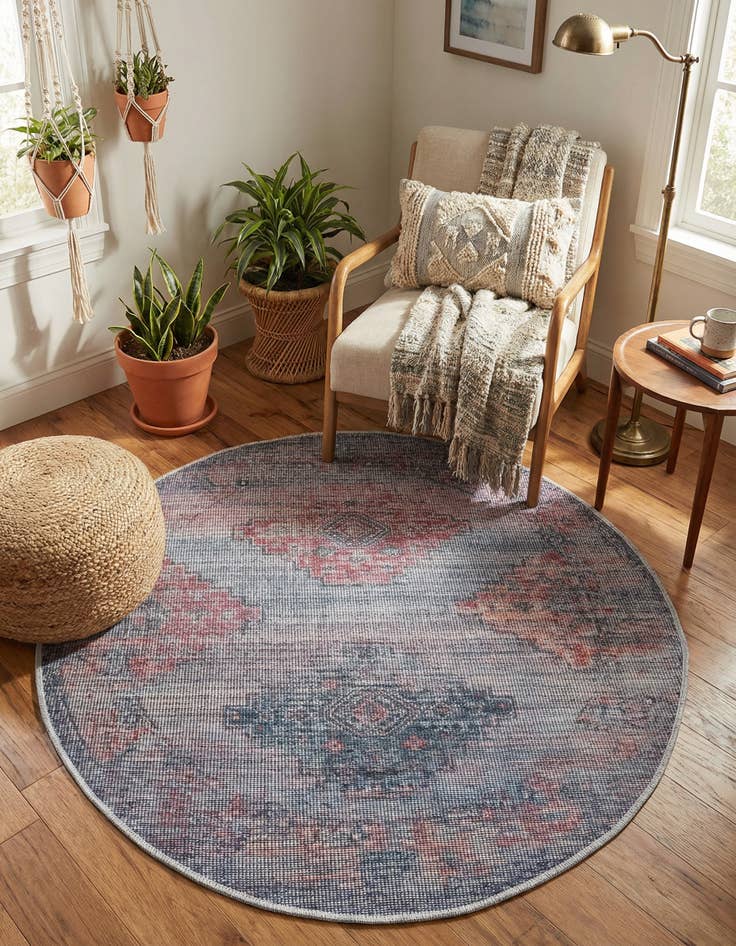 Detail image of 4' x 4'  Washable Sisu Round Rug