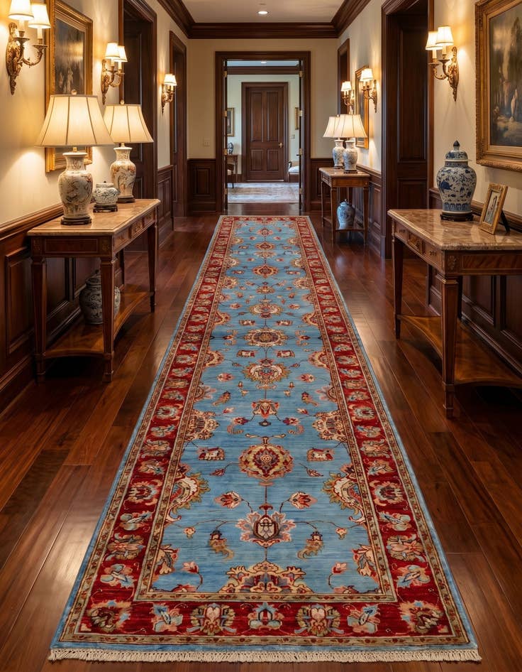 Detail image of 2' 9 x 10' 2 Hand Knotted Ariana Ziegler Runner Rug