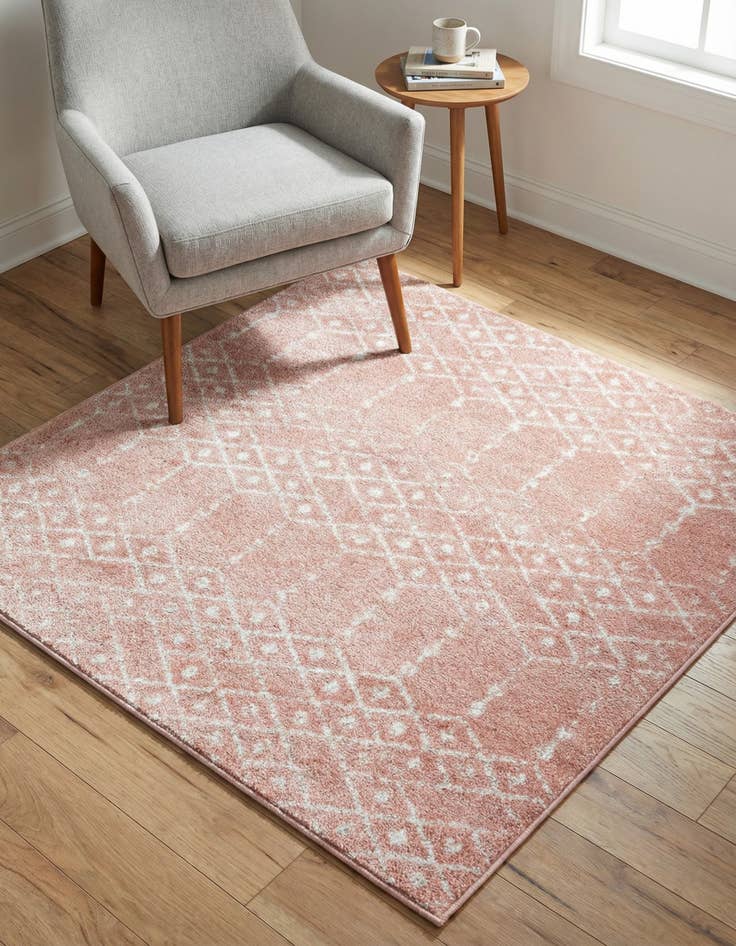 Detail image of 4' x 4' Paxon Trellis Square Rug