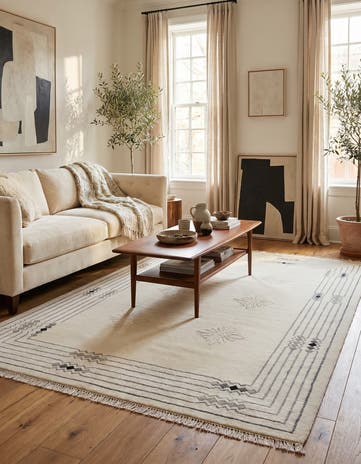 4' 8 x 6' 8 Hand Knotted Darya Wool Rug