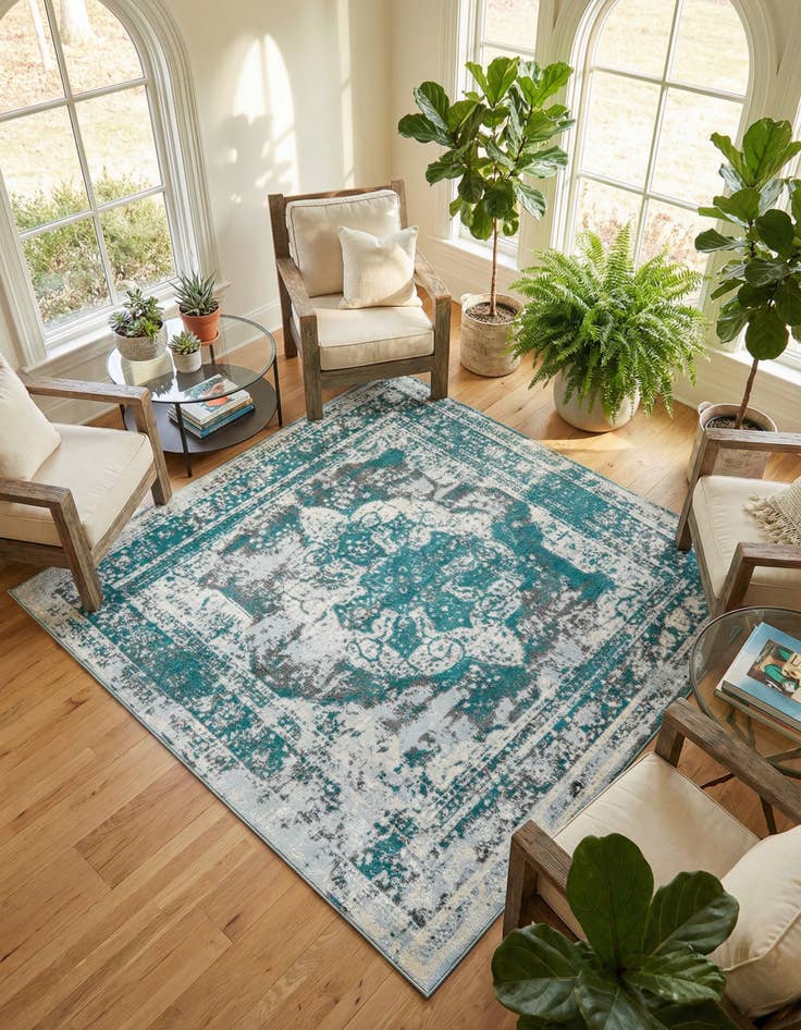 Detail image of 7' 10 x 7' 10 Monte Carlo Square Rug