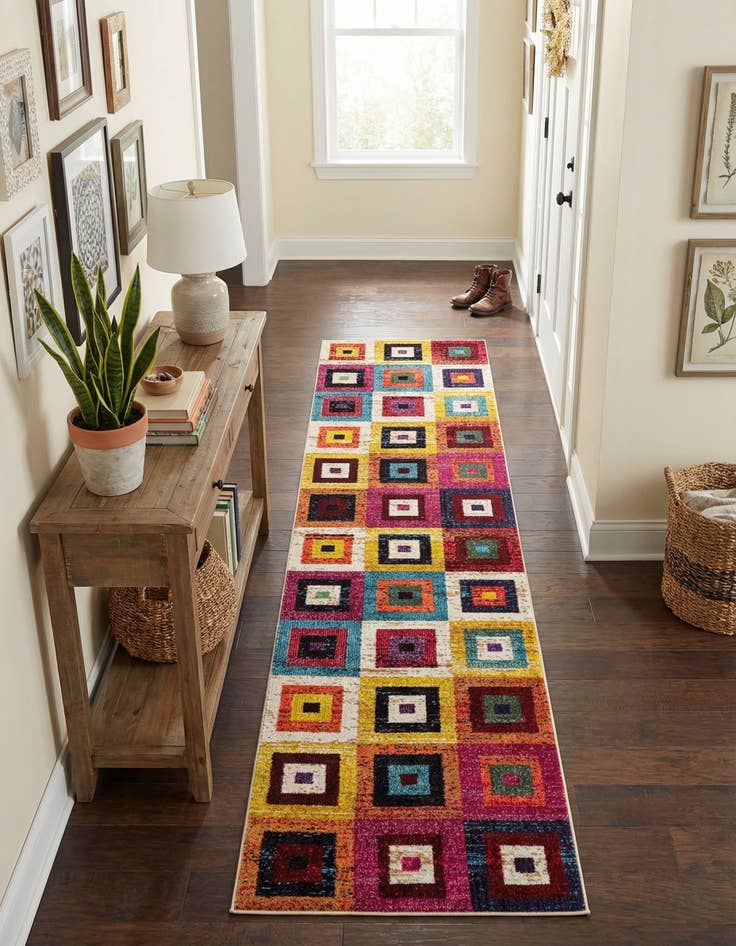 Detail image of 2' 7 x 10' Washable Hyacinth Runner Rug