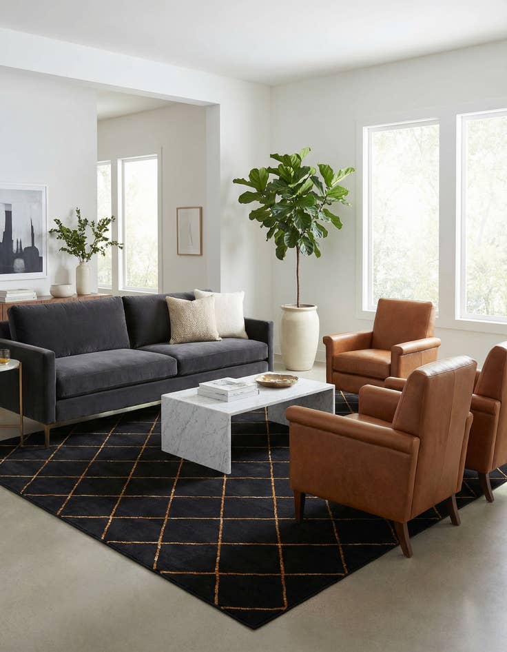 Detail image of 10' x 10' Vogue Geo Square Rug