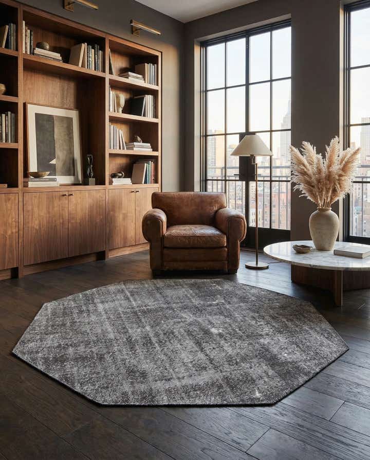 6' 11 x 6' 11 Ultra Vintage Wool Octagon Rug