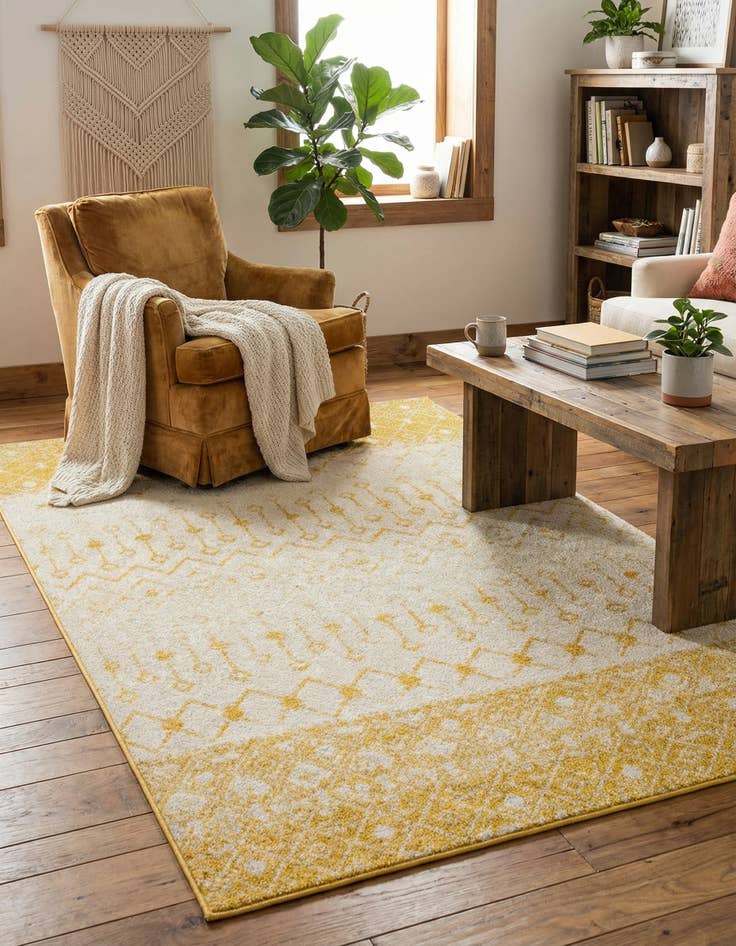 Detail image of  5' 3 x 8' Moroccan Trellis Rug