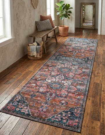 2' x 10' Washable Nostalgia Runner Rug