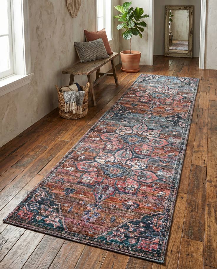 Detail image of 2' x 10' Washable Nostalgia Runner Rug