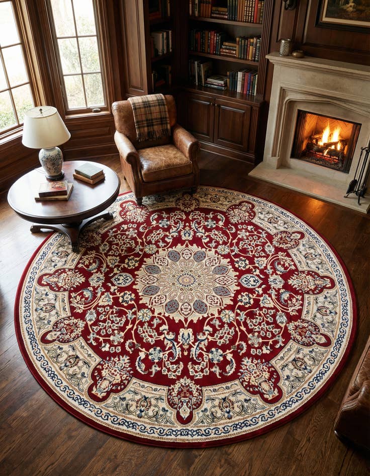 Detail image of 10' x 10' Nain Design Round Rug