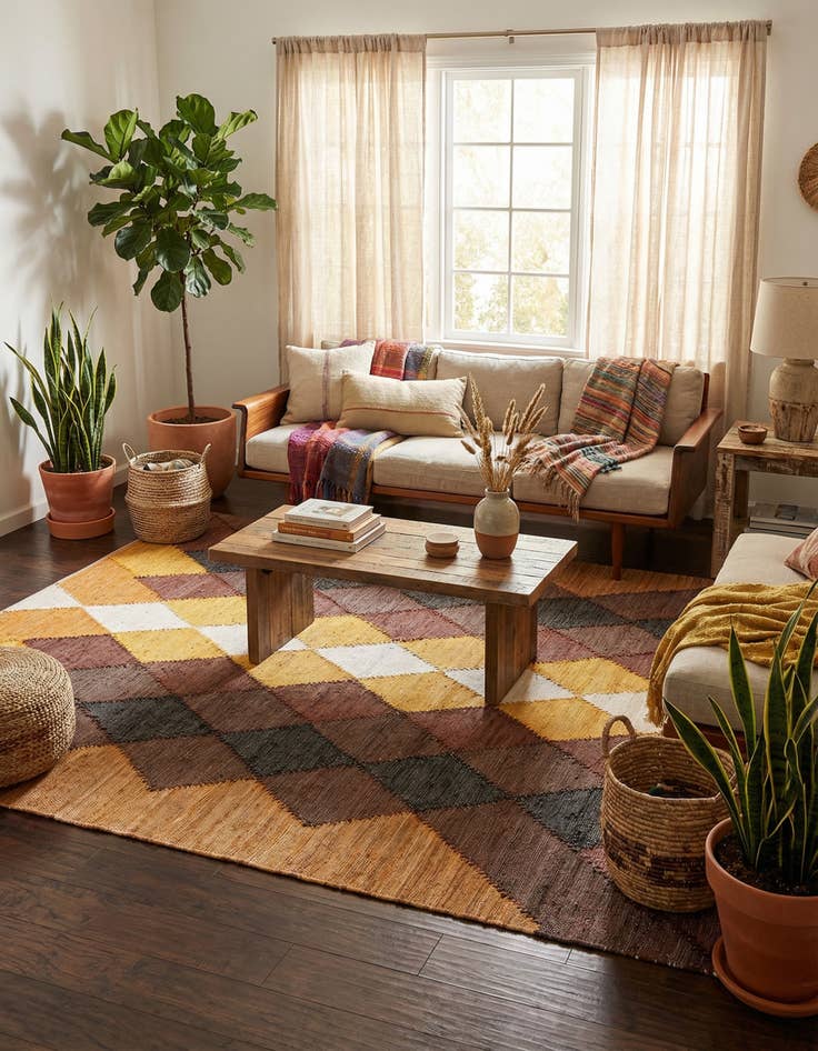 Detail image of 7' 10 x 10' Hand Braided Chindi Cotton Rug