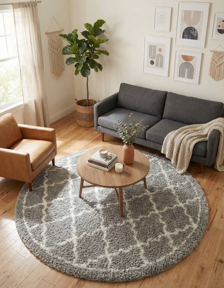 Detail image of 8' x 8' Infinity Shag Round Rug