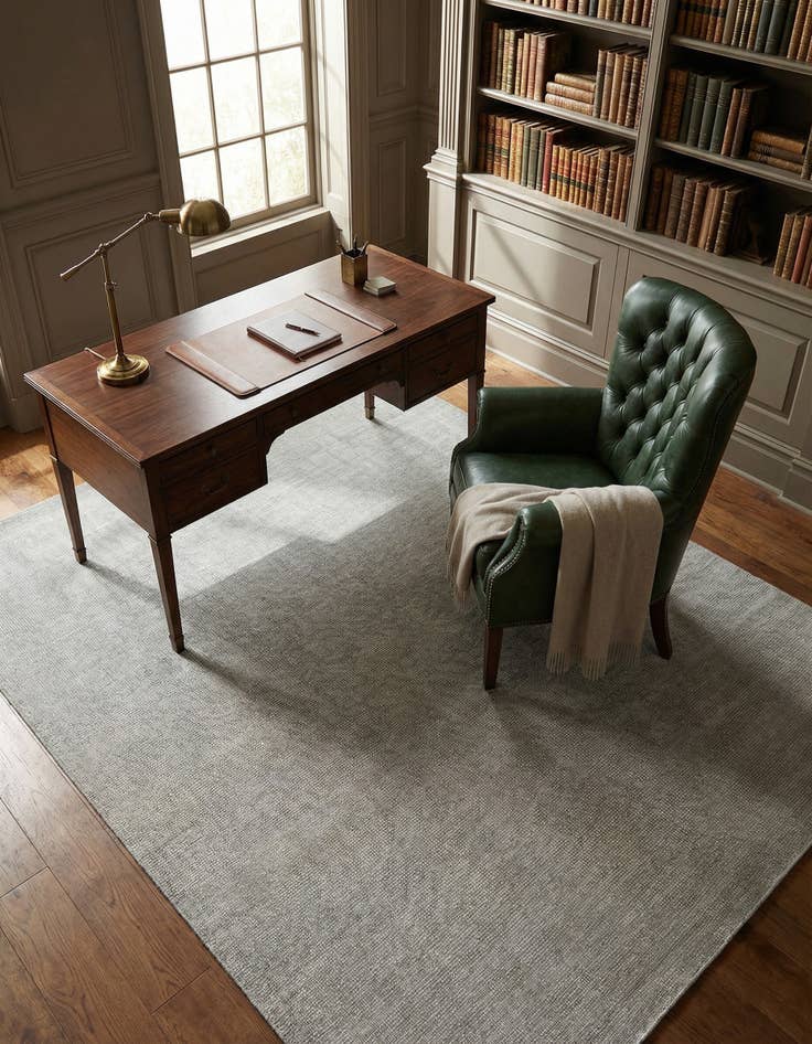 Detail image of 7' 10 x 10'  Hand Woven Jill Zarin English Manor Farmhouse Wool Rug