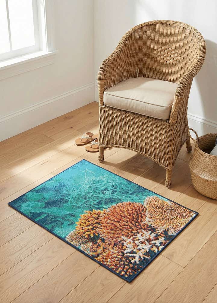 2' x 3' Easy-Clean Coastal Indoor / Outdoor Rug