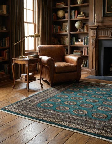 4' 2 x 6' 1 Hand Knotted Bokhara Oriental Wool Rug