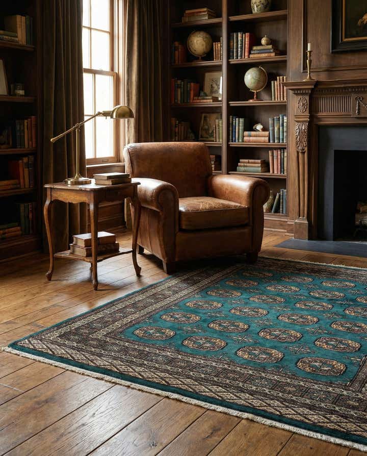 4' 2 x 6' 1 Hand Knotted Bokhara Oriental Wool Rug