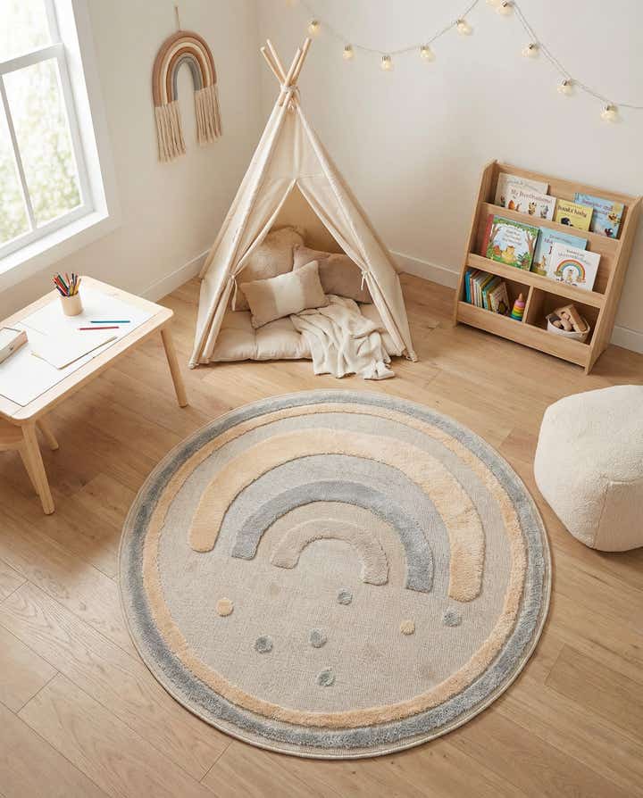 5' x 5' Whimsy Kids Round Rug