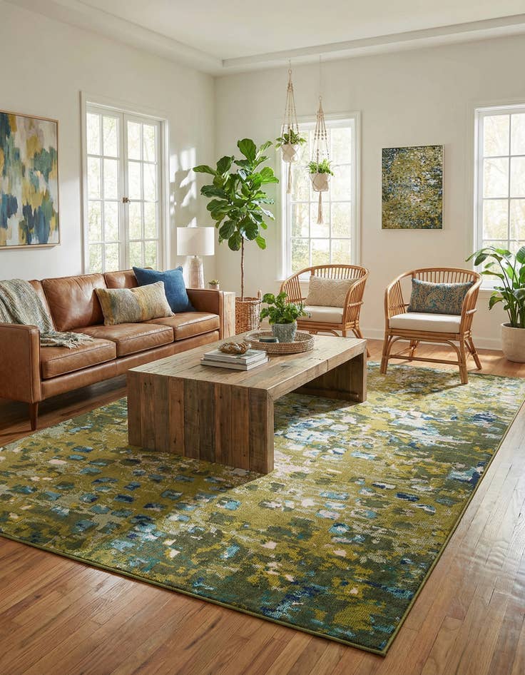 Detail image of 8' x 11'  Washable Barcelona Rug