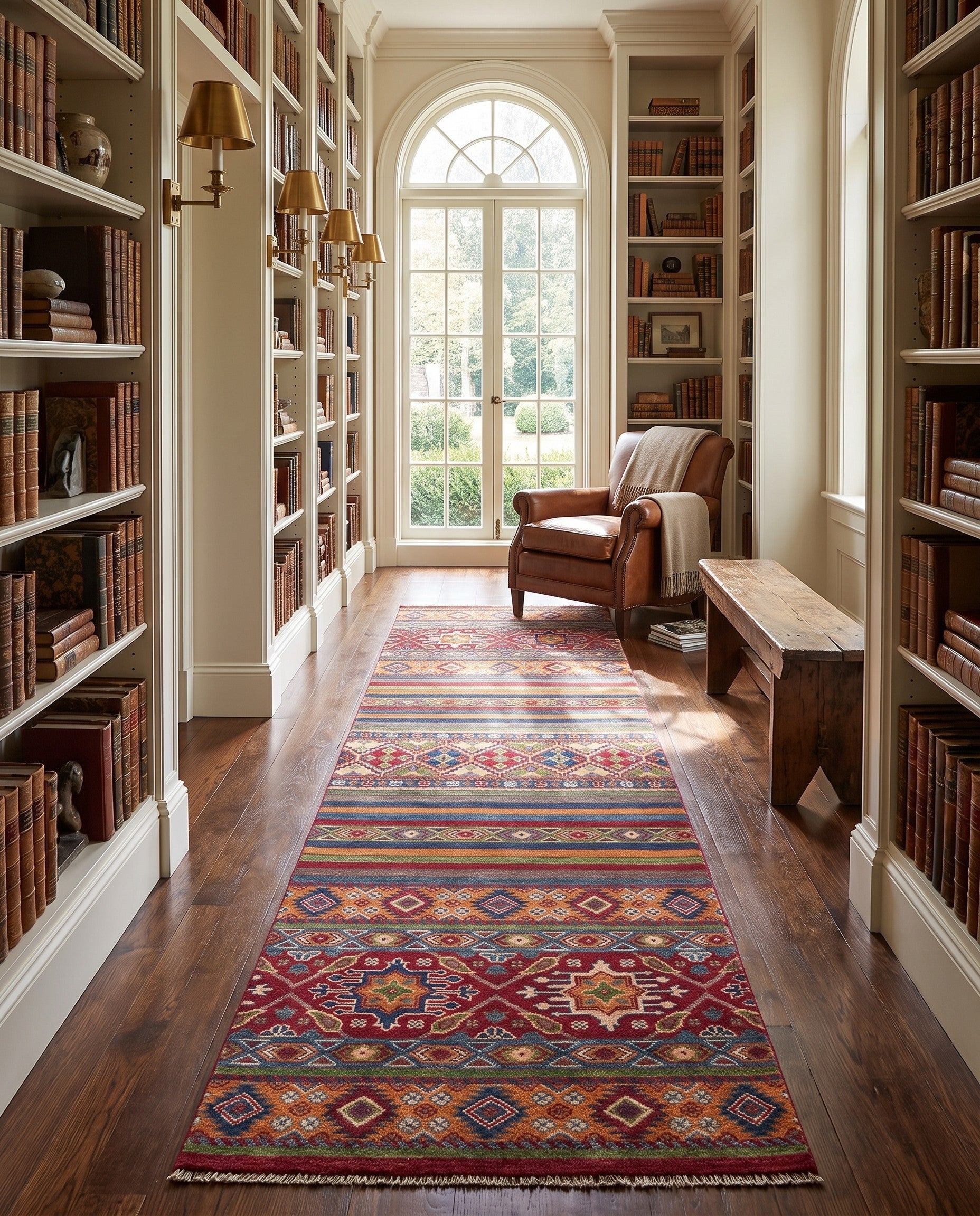 80cm x 295cm Hand Knotted Kazak Runner Rug