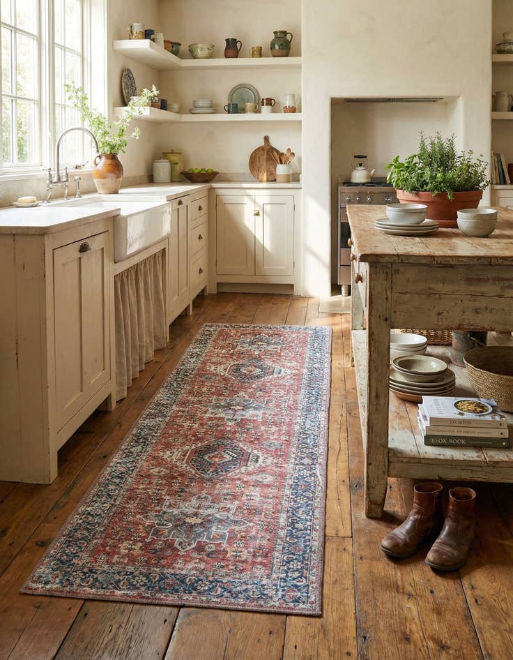 Detail image of 2' x 6' Washable Yara Runner Rug