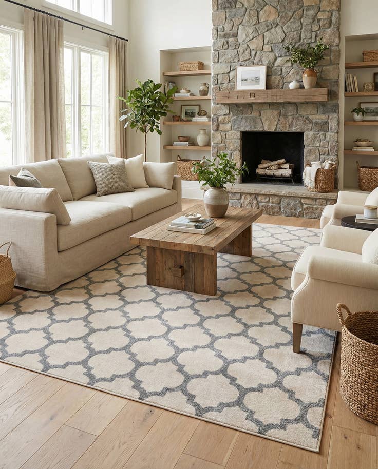Detail image of 9' x 12' Lattice Rug