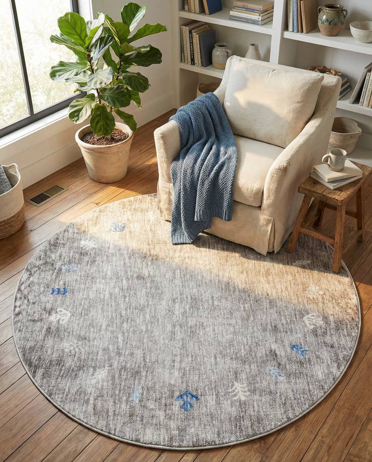 Detail image of 5' 3 x 5' 3 Gabbeh Round Rug