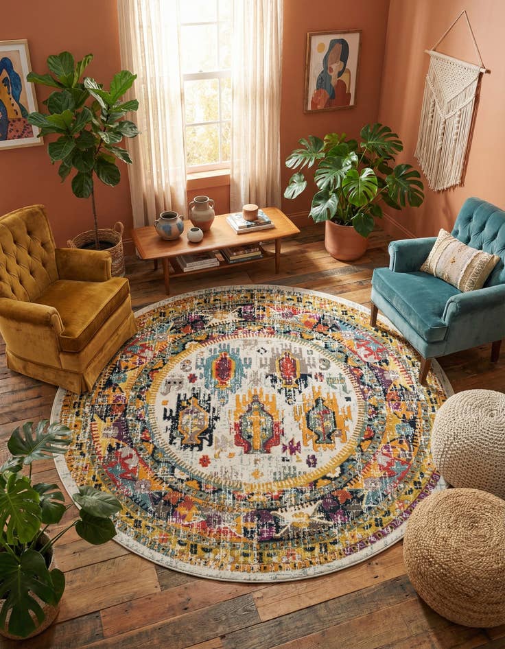 Detail image of 10' x 10' Carrington Round Rug