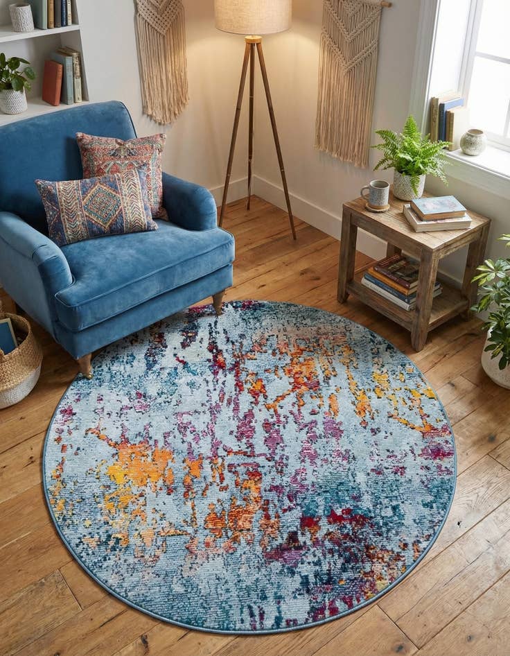 Detail image of 4' x 4' Starlight Round Rug