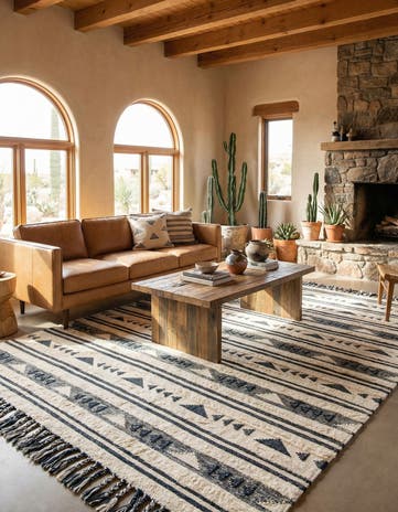 8' x 11' Hand Woven Arizona Wool Rug