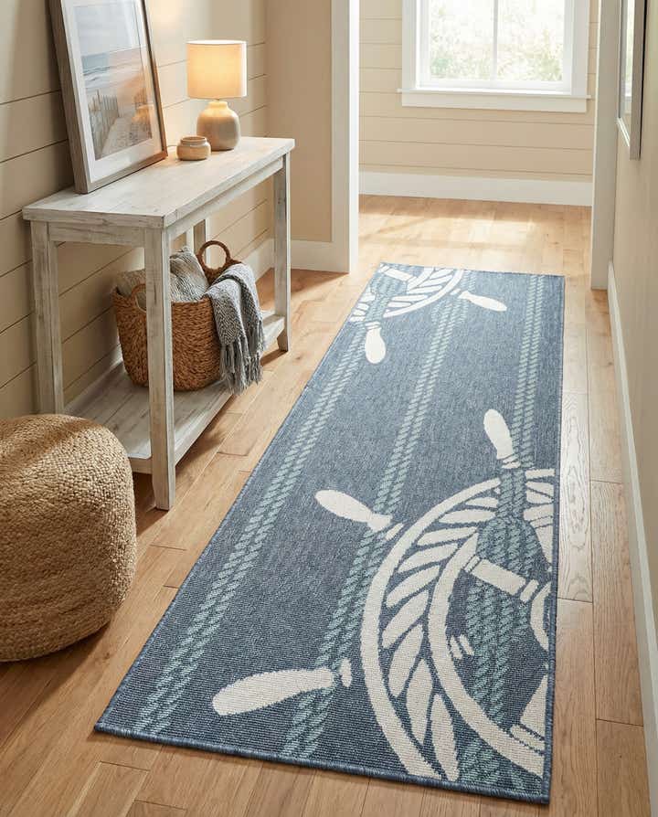2' x 6' Easy-Clean Coastal Indoor / Outdoor Runner Rug