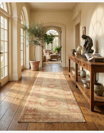 2' 10 x 8' 2 Hand Knotted Oushak Wool Runner Rug