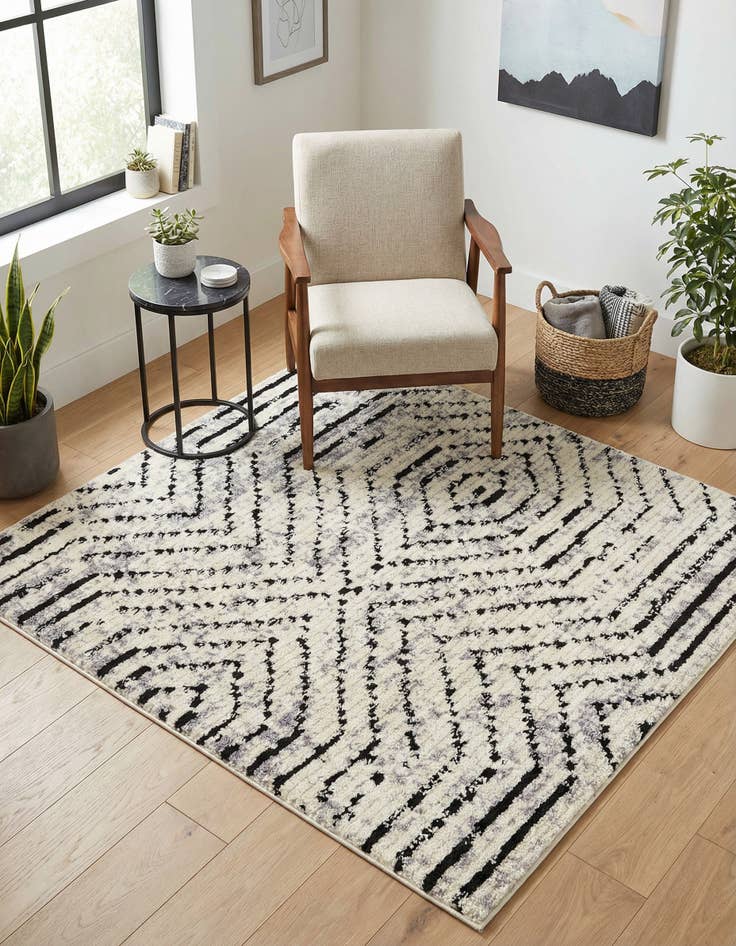 Detail image of  5' 3 x 5' 3 Tagine Square Rug