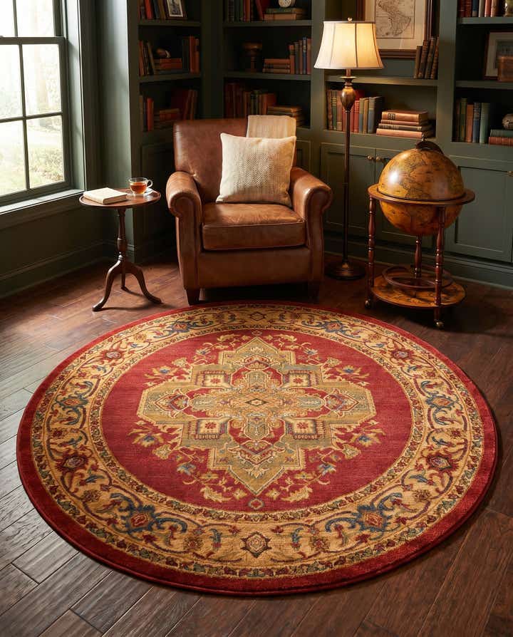 6' x 6' Serapi Round Rug