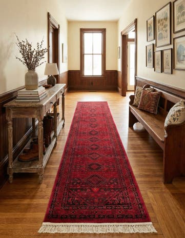 Red Bokhara Runner Rug