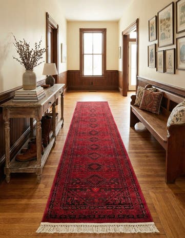 Red Bokhara Runner Rug