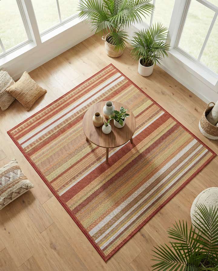 5' 3 x 5' 3 Easy-Clean Baja Indoor / Outdoor Square Rug