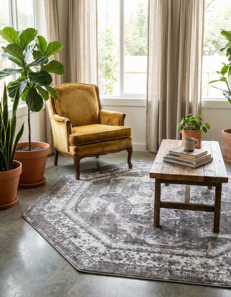 Detail image of 6' x 6' Monaco Octagon Rug