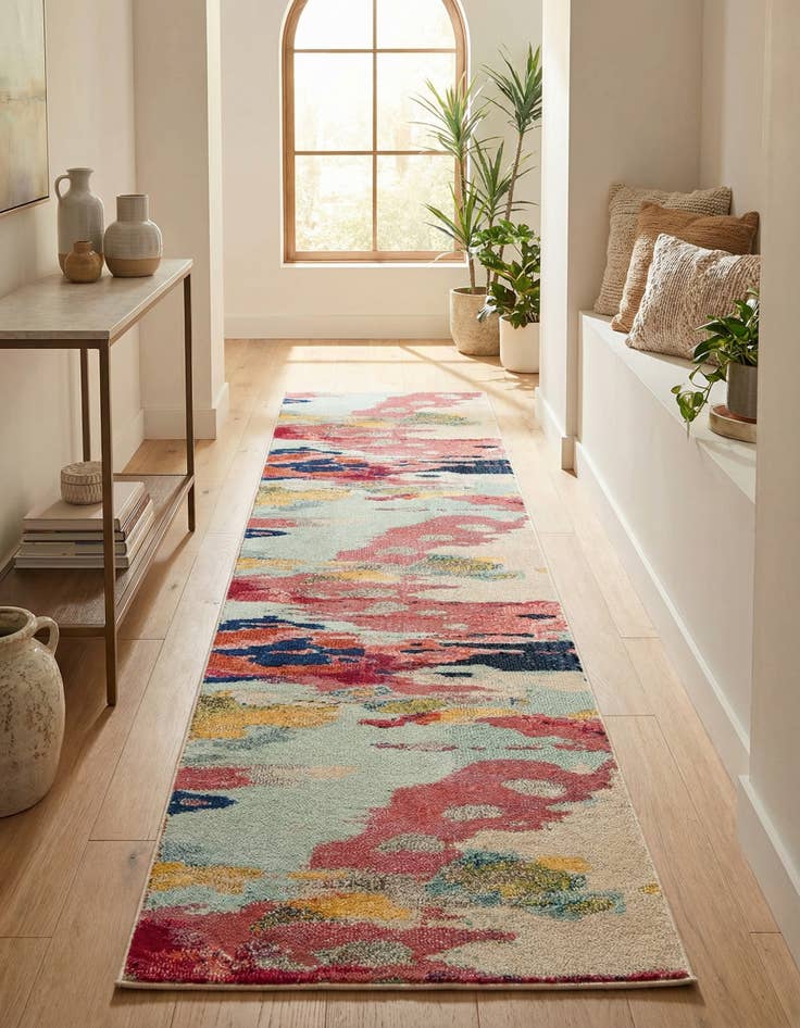 Detail image of 2' 7 x 12' Washable Hyacinth Runner Rug