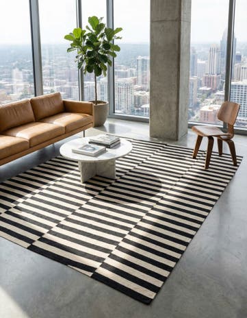 8' 3 x 9' 7 Hand Woven Kilim Modern Wool Rug