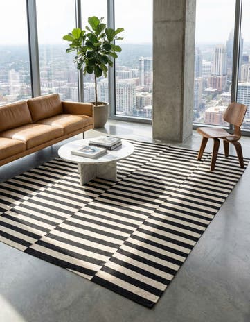 8' 3 x 9' 7 Hand Woven Kilim Modern Wool Rug