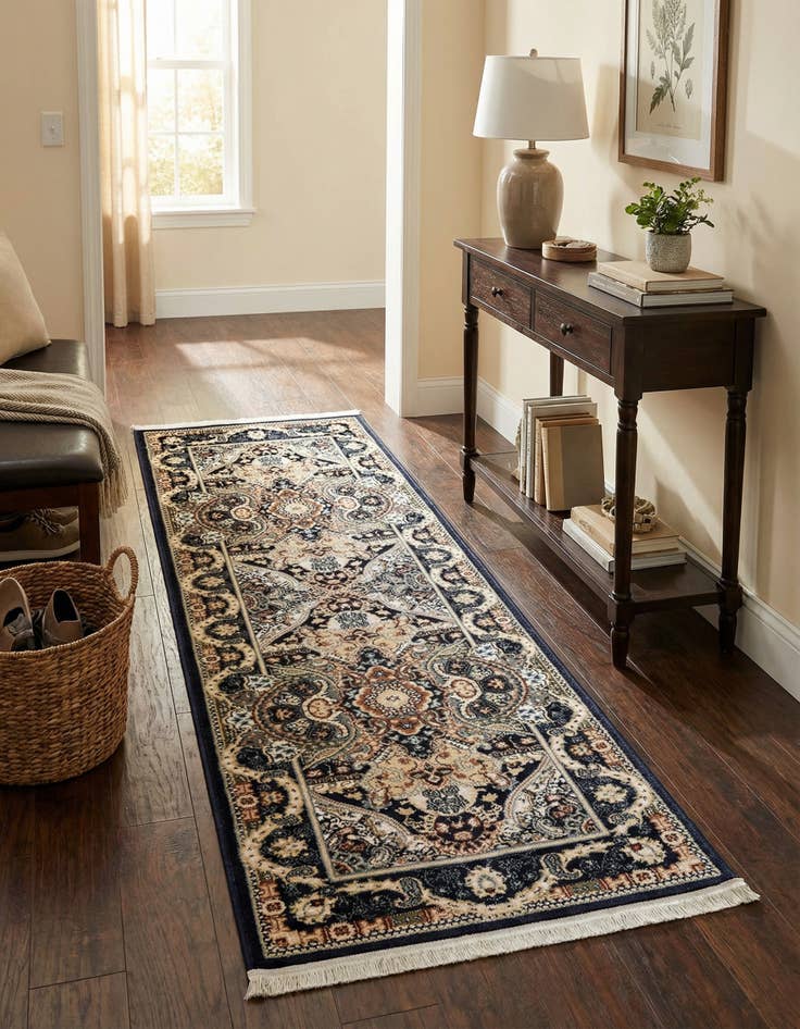 Detail image of 2' x 6' 1 Nain Design Runner Rug