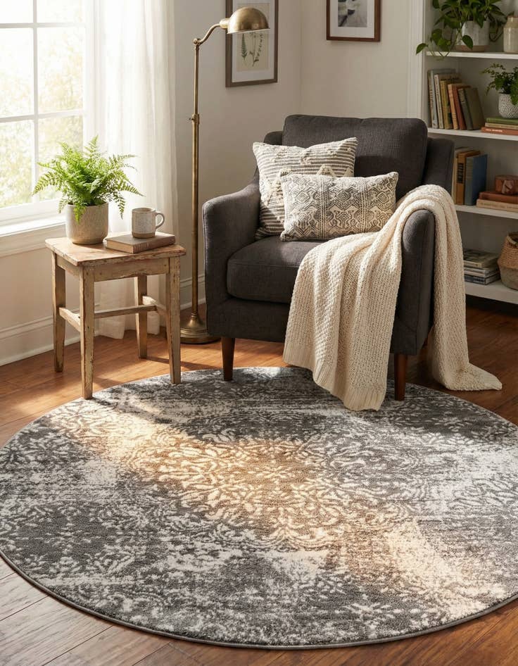 Detail image of 5' 3 x 5' 3 Monte Carlo Round Rug