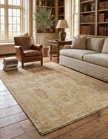 5' x 7' 5 Hand Knotted Oushak Wool Rug