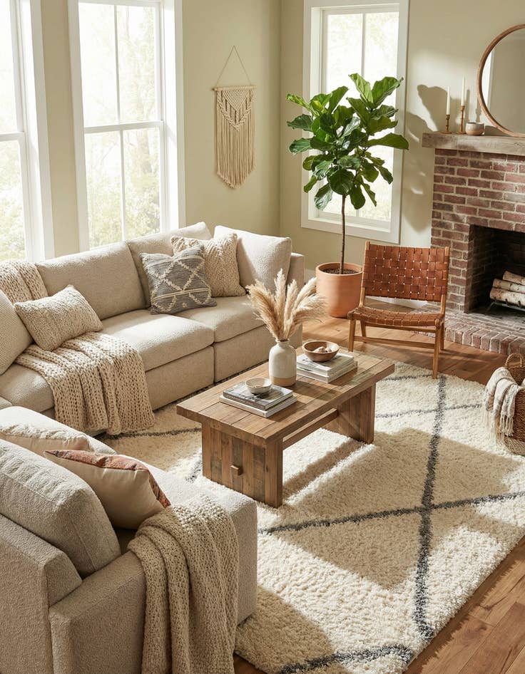 Detail image of 8' x 8' Infinity Shag Square Rug