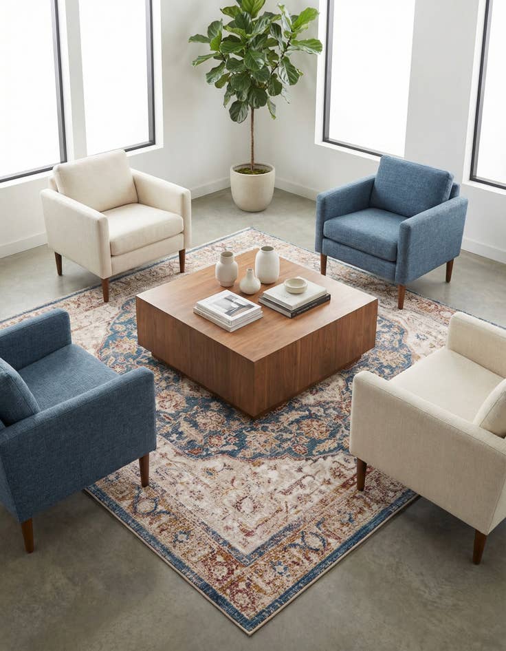 Detail image of 7' 10 x 7' 10 Deepa Square Rug