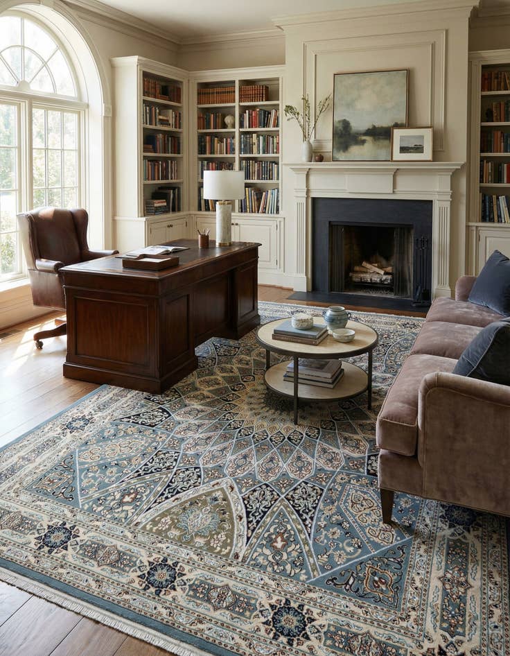 Detail image of 7' 10 x 11' Nain Design Rug