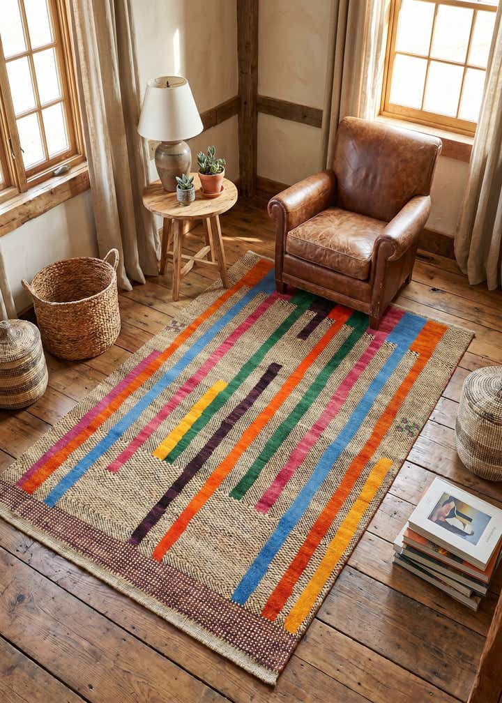4' 4 x 6' 5 Hand Knotted Balouch Wool Rug
