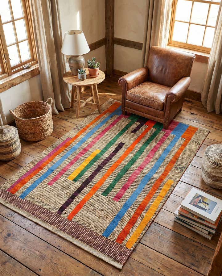 4' 4 x 6' 5 Hand Knotted Balouch Wool Rug