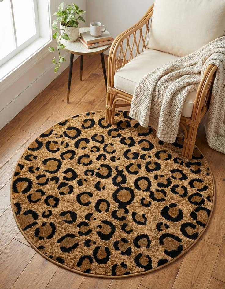 Detail image of 3' 1 x 3' 1 Safari Round Rug