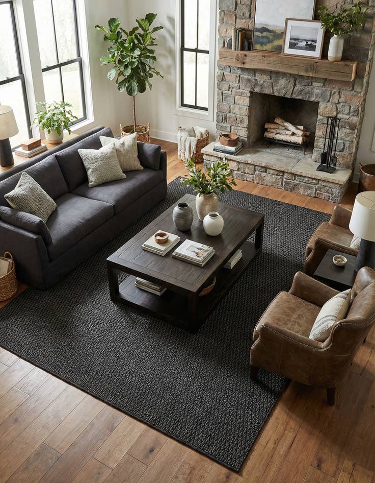 Detail image of 10' x 14' 1 Hand Woven Lattice Wool Rug