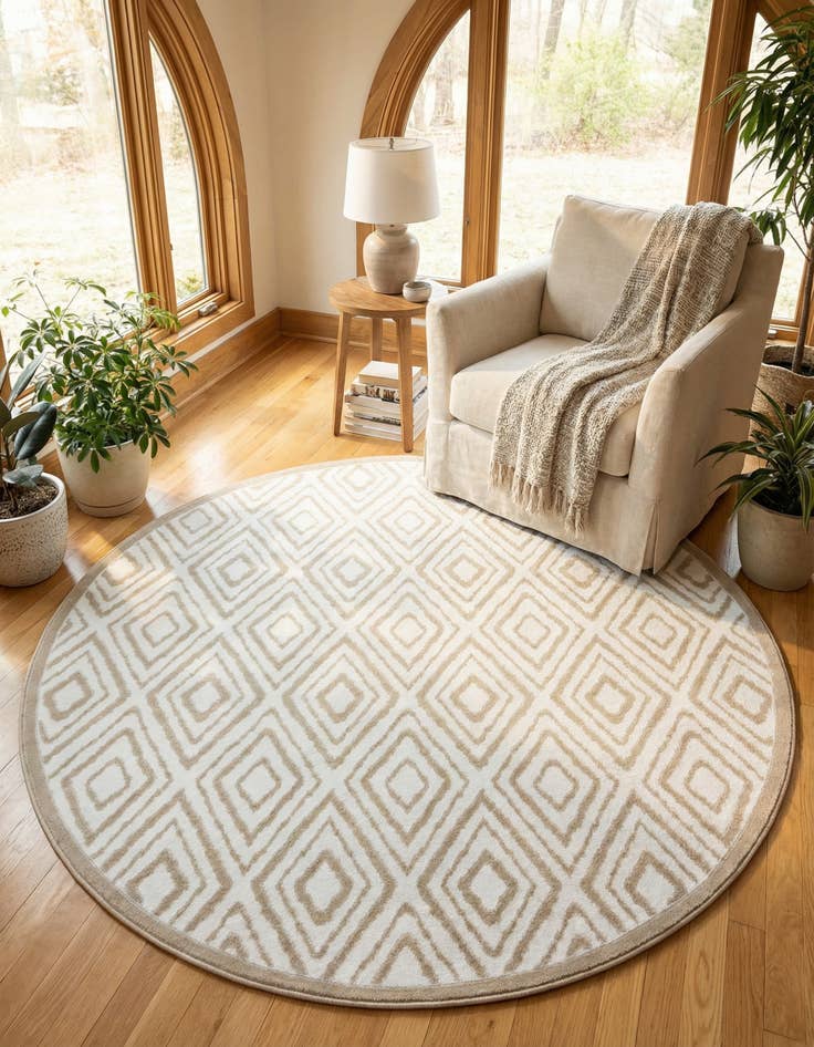 Detail image of 7' 1 x 7' 1 Hermitage Round Rug